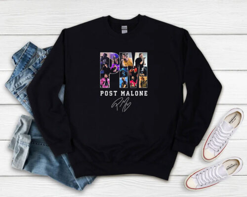 Post Malone PM Music Concert Tour Signature 2023 Sweatshirt 500x400 Post Malone PM Music Concert Tour Signature 2023 Sweatshirt