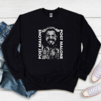 Post Malone Post Malone Tattoos Smoking Signature 2024 Sweatshirt