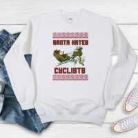 Santa Hates Cyclist Ugly Christmas Sweatshirt