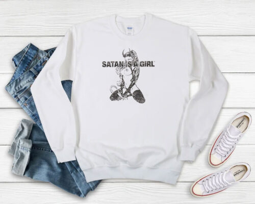 Satan Is A Girl Sweatshirt 500x400 Satan Is A Girl Sweatshirt