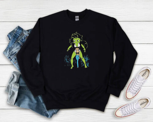 She Hulk Betty Boop Meme Sweatshirt 500x400 She Hulk Betty Boop Meme Sweatshirt