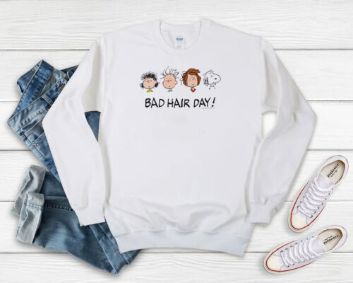 Snoopy Bad Hair Day Sweatshirt 500x400 Snoopy Bad Hair Day Sweatshirt