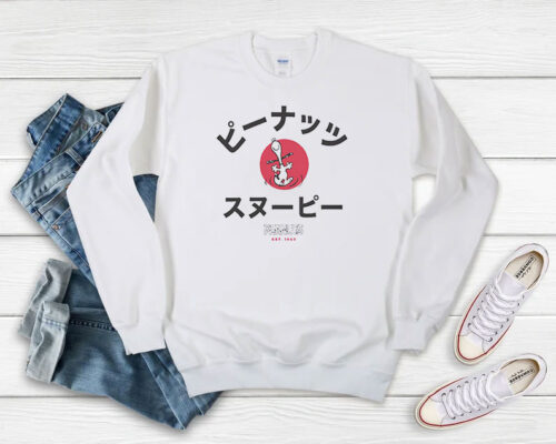 Snoopy Def Peanuts Japanese Text Sweatshirt 500x400 Snoopy Def Peanuts Japanese Text Sweatshirt