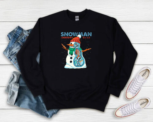 Snowman Anatomy Xmas Sweatshirt 500x400 Snowman Anatomy Xmas Sweatshirt