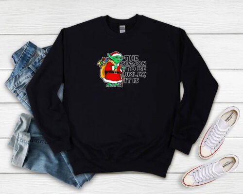 Star Wars Yoda Season To Be Jolly Christmas Sweatshirt 500x400 Star Wars Yoda Season To Be Jolly Christmas Sweatshirt