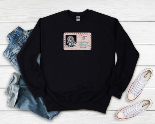 Taylor Swift Permanent License Of Travel Card Sweatshirt 500x400 Taylor Swift Permanent License Of Travel Card Sweatshirt