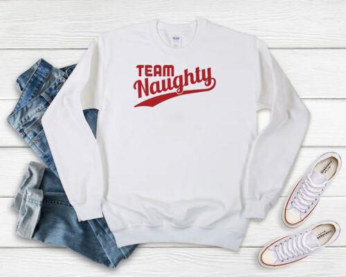 Team Naughty Christmas Sweatshirt 500x400 Team Naughty Christmas Sweatshirt