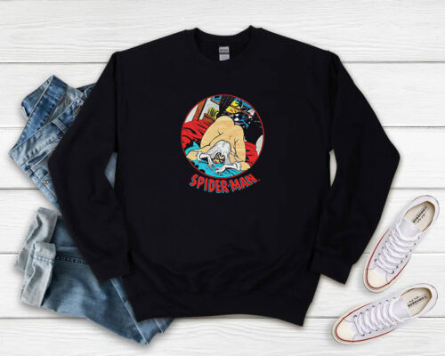 Vintage Black Cat Spider Man Sweatshirt 500x400 Vintage Black Cat Spider Man Sweatshirt