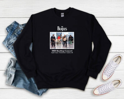 Vintage The Beatles Rooftop Concert 1969 Sweatshirt 500x400 Vintage The Beatles Rooftop Concert 1969 Sweatshirt