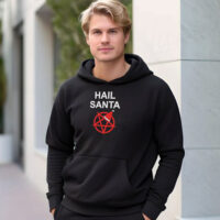 Hail Santa Pentagram Meme Hoodie