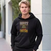 Happy Christmas Tree Light Ugly Christmas Hoodie