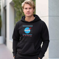 Happy Merry Christmas Santa Nasa Logo Parody Hoodie