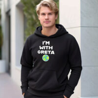 Im With Greta Planet Earth Green Hoodie