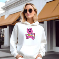 Joe Burrow wears Sorry in Advance's Pink Bear Hoodie