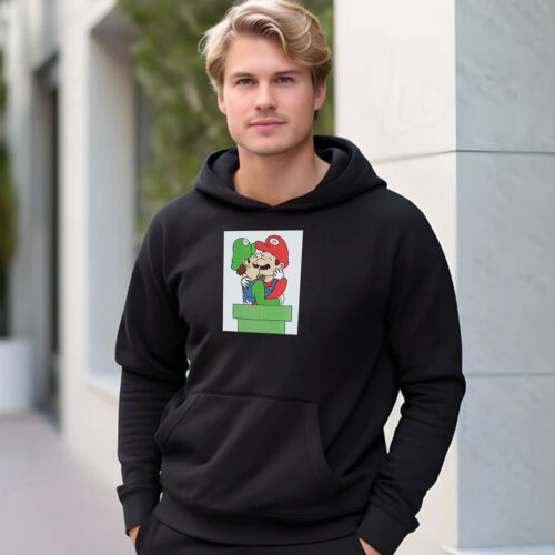 Mario And Luigi Kissing Funny Hoodie 500x500 Mario And Luigi Kissing Funny Hoodie