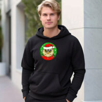 Santa Owl Cartoon Christmas Hoodie