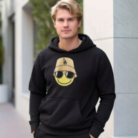 Smile Face Graphic Overfit Hoodie