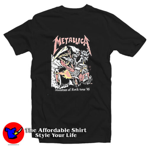 Monsters of Rock tour 85 Heavy Metal METALLICA T Shirt 500x500 Monsters of Rock tour '85 Heavy Metal METALLICA T Shirt