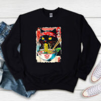 Cat Ramen Japanese Funny Cat Kawaii Cat Anime Sweatshirt