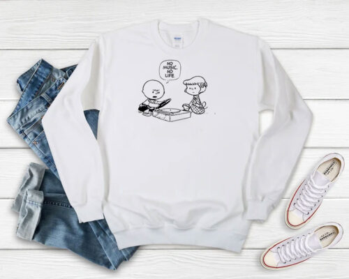 No Music No Life Peanuts Sweatshirt 500x400 No Music No Life Peanuts Sweatshirt